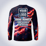 GPWP018 - Fire Flag USA Patriot Water Collection - Custom Work Shirt, Premium Sublimation