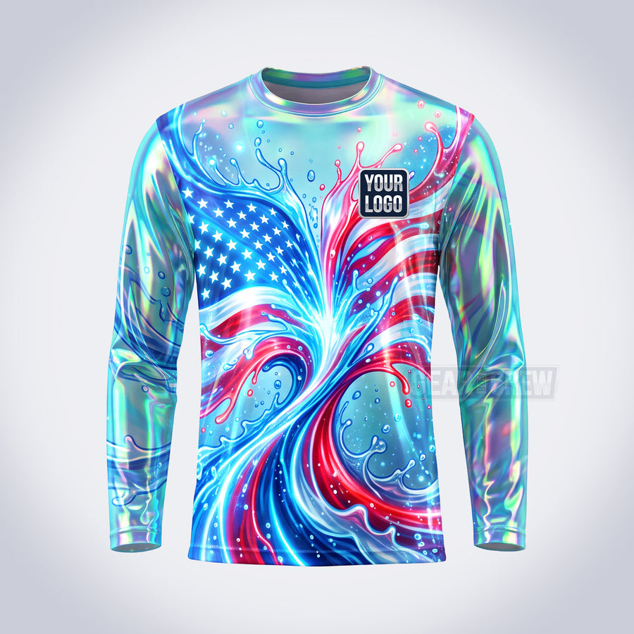GPWP021 - Holo Patriot USA Patriot Water Collection - Custom Work Shirt, Premium Sublimation
