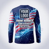 GPWP022 - Power Wash USA USA Patriot Water Collection - Custom Work Shirt, Premium Sublimation