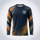 Sport Stripe handyman work shirt – front, full-body sublimation print