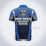 HVM001 - Airflow Tech HVAC Mascot Collection - Custom Work Shirt for HVAC, Premium Sublimation