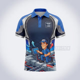 HVM001 - Airflow Tech HVAC Mascot Collection - Custom Work Shirt for HVAC, Premium Sublimation
