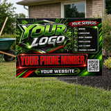YLCS008 - Red Turf Blast - Splash Yard Sign for Lawn Care | Custom Corrugated Sign with H-Stake