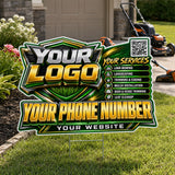 YLCS009 - Golden Turf Pro - Splash Yard Sign for Lawn Care | Custom Corrugated Sign with H-Stake