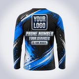 Brush Classic auto detailing work shirt – back print with space for your logo and phone