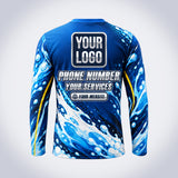Foam Toon auto detailing work shirt – back print with space for your logo and phone