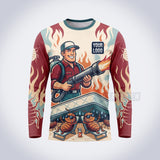 PCF002 - Flame Exterminator Funny Pest Collection - Custom Work Shirt for Pest Control & Extermination, Premium Sublimation