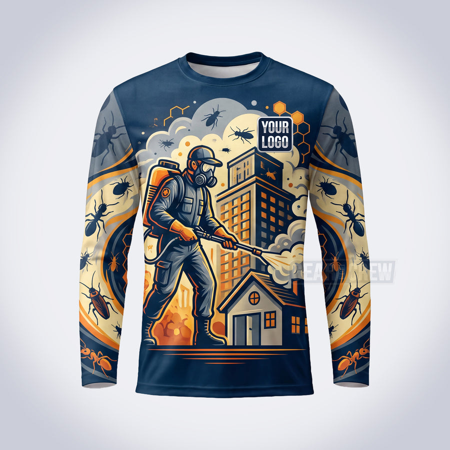 PCF004 - City Defender Funny Pest Collection - Custom Work Shirt for Pest Control & Extermination, Premium Sublimation