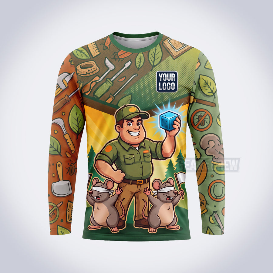 PCF008 - Pest Hunter Funny Pest Collection - Custom Work Shirt for Pest Control & Extermination, Premium Sublimation