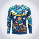 PCF009 - Bug Vacuum Funny Pest Collection - Custom Work Shirt for Pest Control & Extermination, Premium Sublimation