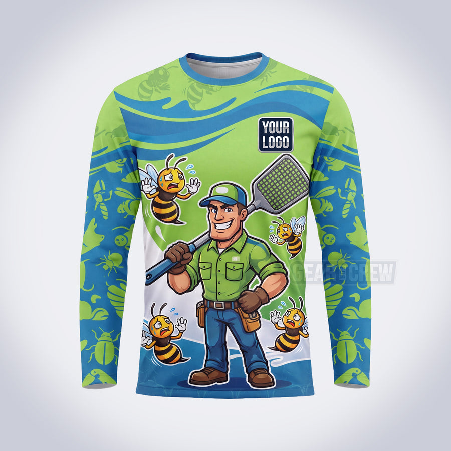 PCF010 - Swatter Pro Funny Pest Collection - Custom Work Shirt for Pest Control & Extermination, Premium Sublimation