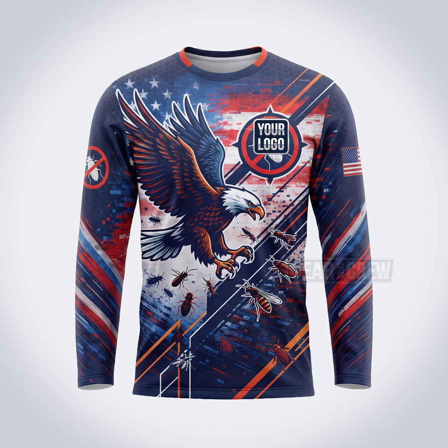 PCP002 - Eagle Defense USA Patriot Pest Collection - Custom Work Shirt for Pest Control & Extermination, Premium Sublimation