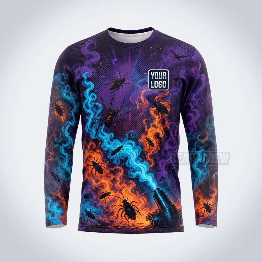 PCSC005 - Fire And Ice Pest Signature Collection - Custom Work Shirt for Pest Control & Extermination, Premium Sublimation