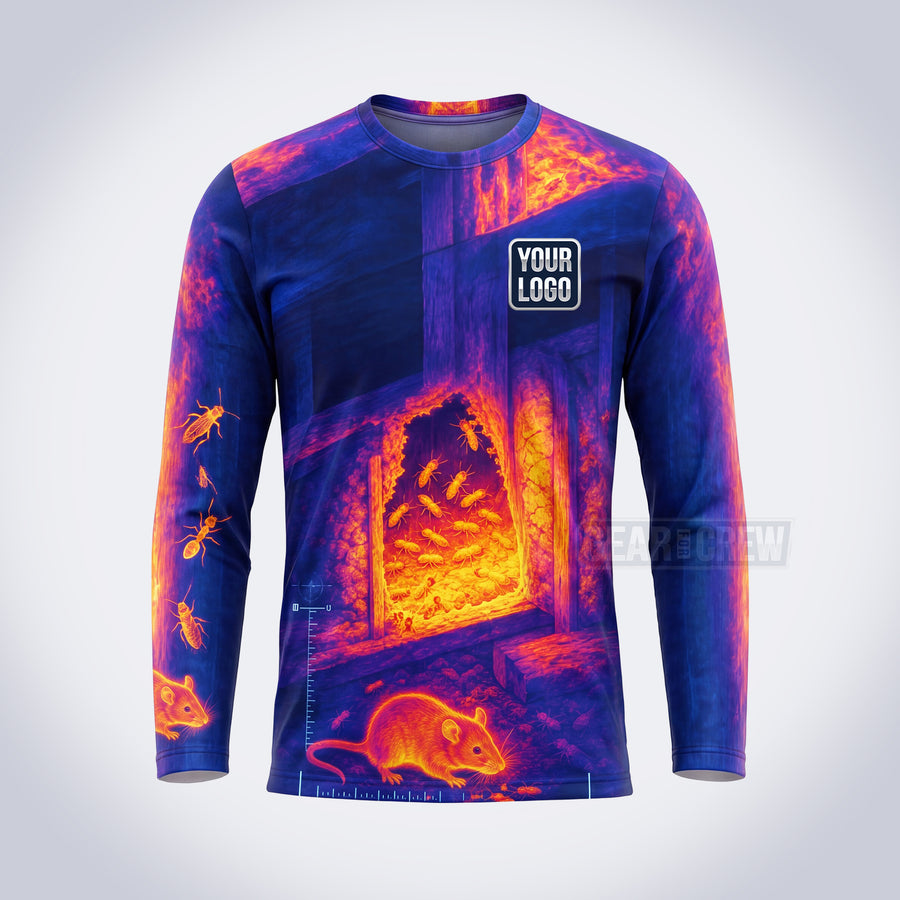PCSC008 - Thermal Vision Pest Signature Collection - Custom Work Shirt for Pest Control & Extermination, Premium Sublimation