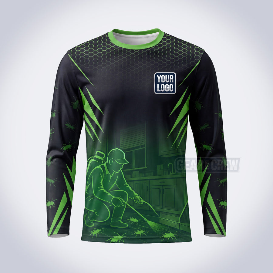 PCSC014 - Green Guard Pest Signature Collection - Custom Work Shirt for Pest Control & Extermination, Premium Sublimation