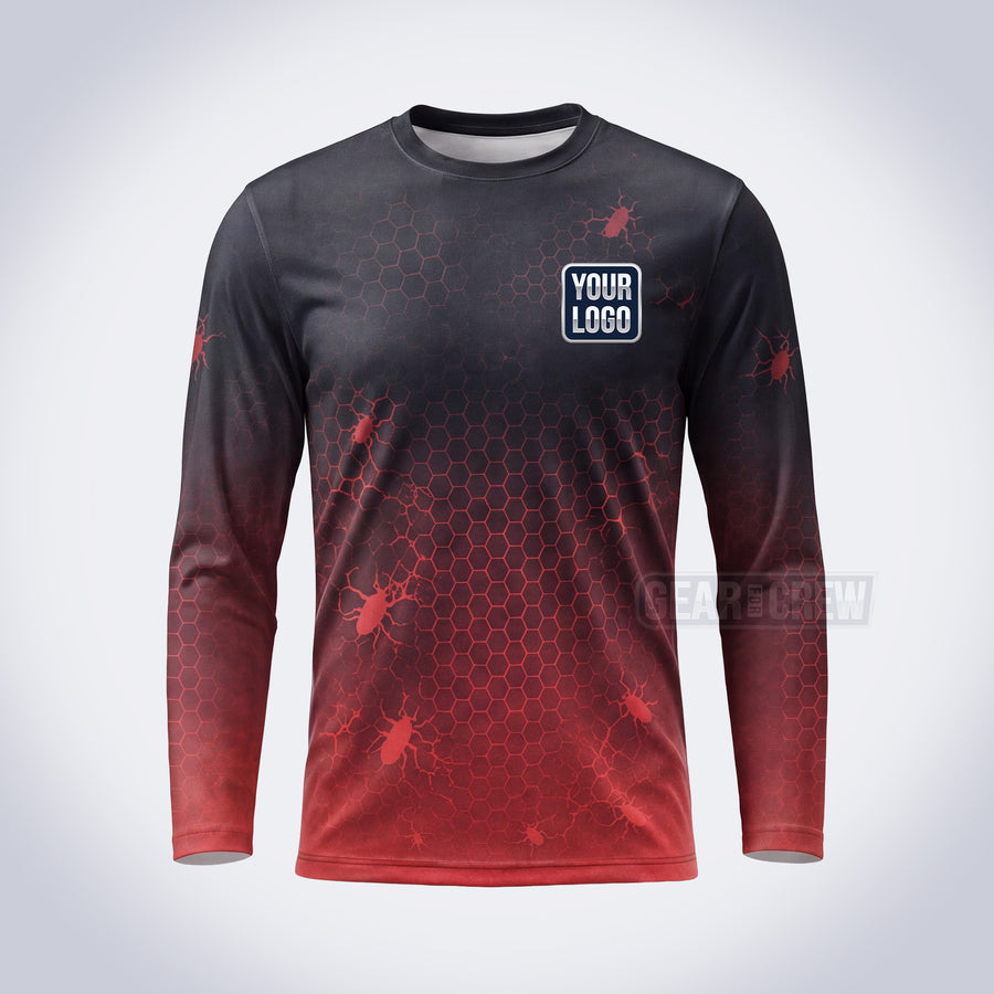 PCSC022 - Red Alert Pest Signature Collection - Custom Work Shirt for Pest Control & Extermination, Premium Sublimation