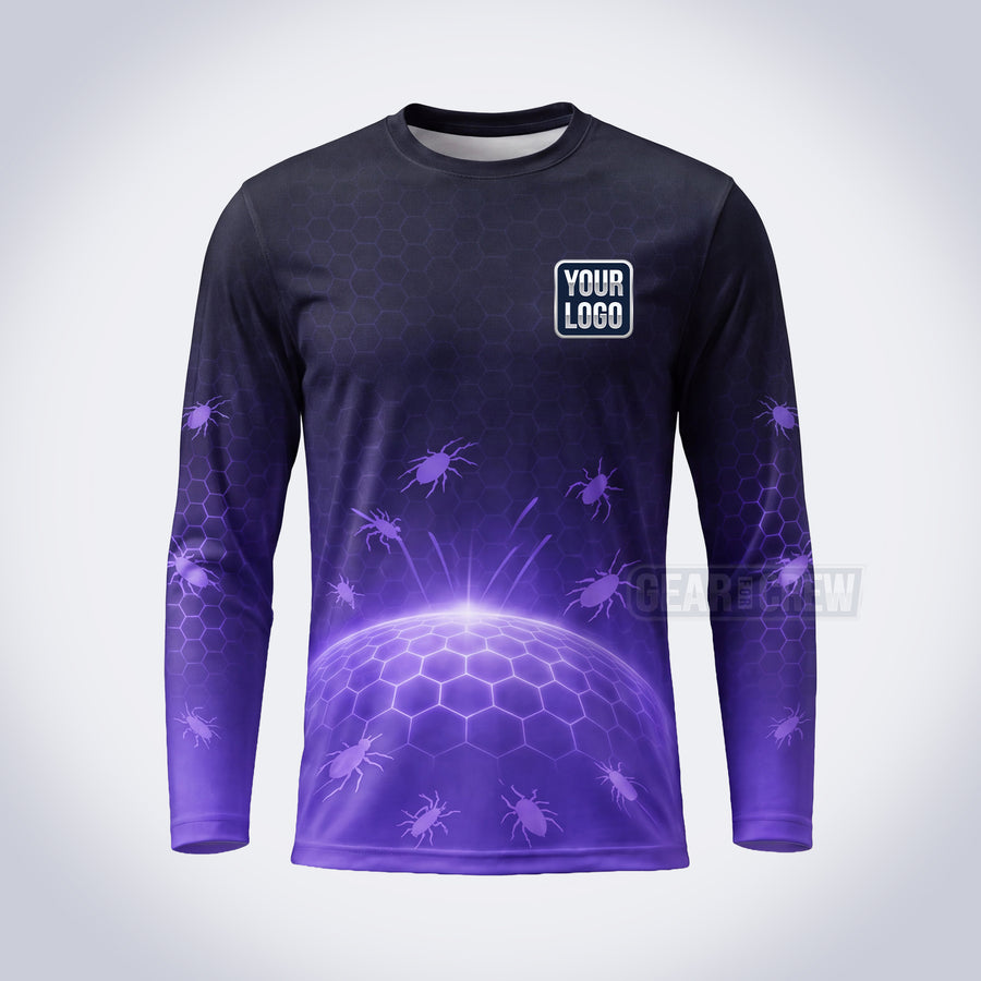 PCSC024 - Purple Dome Pest Signature Collection - Custom Work Shirt for Pest Control & Extermination, Premium Sublimation