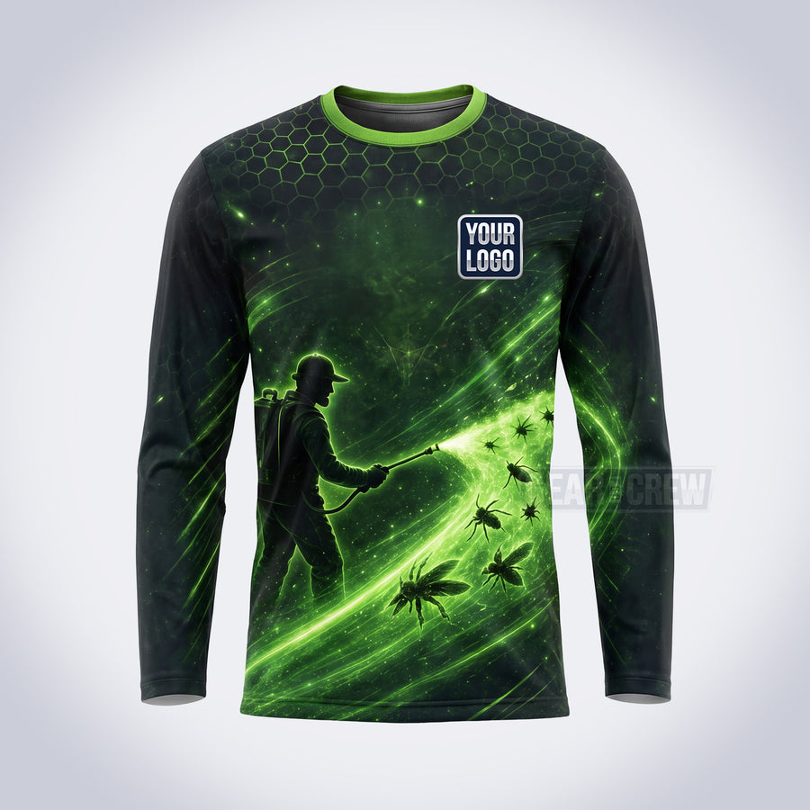 PCSC026 - Green Strike Pest Signature Collection - Custom Work Shirt for Pest Control & Extermination, Premium Sublimation