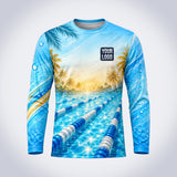 Lap Lines pool cleaning shirt – front, full-body sublimation print