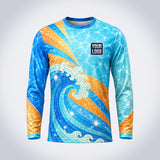 Sun Wave pool cleaning shirt – front, full-body sublimation print