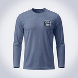 Slate solid color work shirt – front, full-body sublimation print