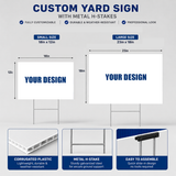 YPWS002 - Orange Blast Blue - Splash Yard Sign for Pressure Washing | Custom Corrugated Sign with H-Stake
