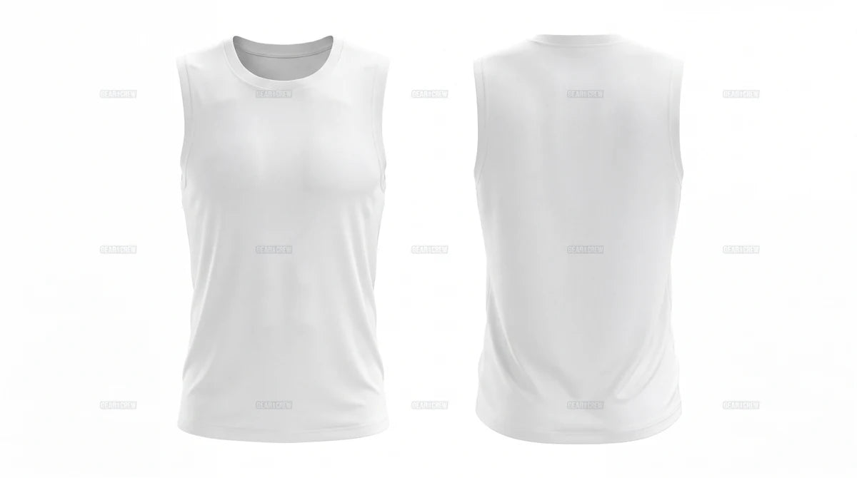 Tank top fit — front and back view
