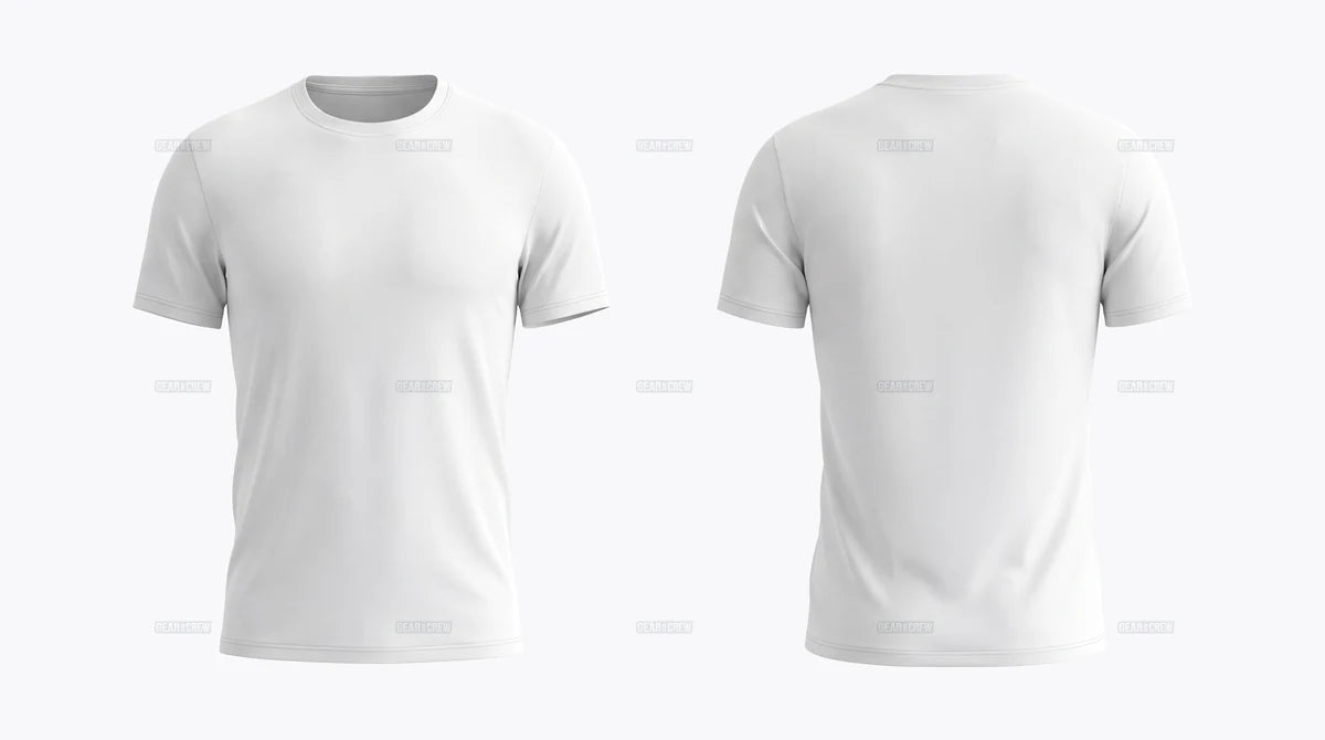 T-shirt fit — front and back view